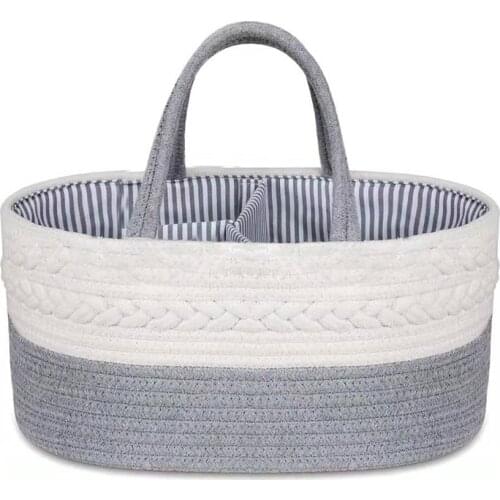 Baby Diaper Storage Box Cotton Rope Diaper Stackers Diaper Storage Basket For Wet Wipes Toy Diapering Storage Dropshipping