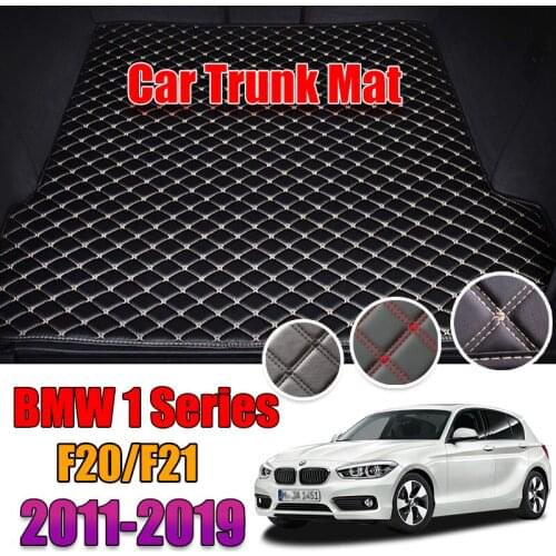 Leather Car Trunk Mat Carpet Tail BMW F20 Cargo Liners For BMW 1 Series 2011-2019 Trunk Boot Mat BMW 114i 116i 125i Liner Pad