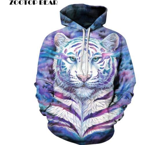 Colorful Tiger 3D Sweatshirts Men Women Hoodies Hooded Pullover Unisex Women Tracksuits Fashion Coat 6xl Quality Outwear New
