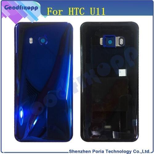 For HTC U11 Battery Cover Back Hosing Door Rear Case For HTC U-3W U-1W U11Replacement Parts U11 Phone Housings Case