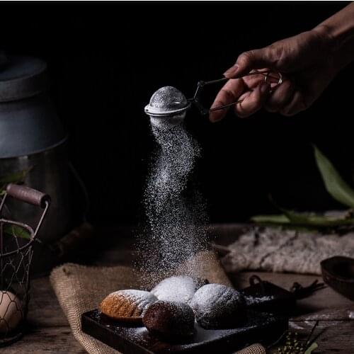 Multifunctional Handle Flour Filtration Tea Infuser Stainless Steel Coffee Diffuser Flour Filter Colanders Food Photography Prop