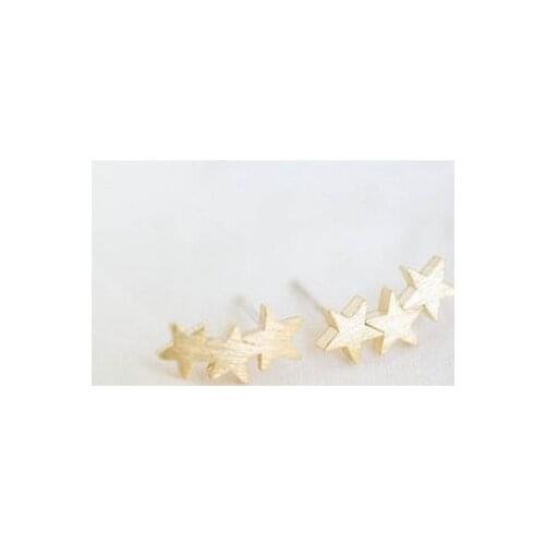 Fashion stud earring Three of the pentagram stud earrings for women