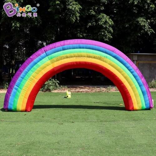 Customized 4.6X2.3 Meters Party Supplies Inflatable Rainbow Arched Door for Display Toys BG-A1471
