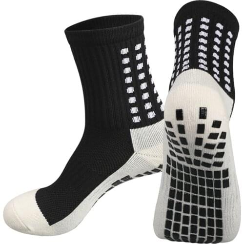 New 1 Pair Sports Anti-Slip Mid-Tube Football Socks Elastic Unisex Sports Stockings Cotton Damping Soccer Ball Baseball Socks