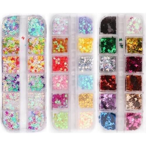 New Nail Art Decorations Flakes Paillette Iridescent Maple Leaf Decoration 3d Nail Art Sequins Nail art