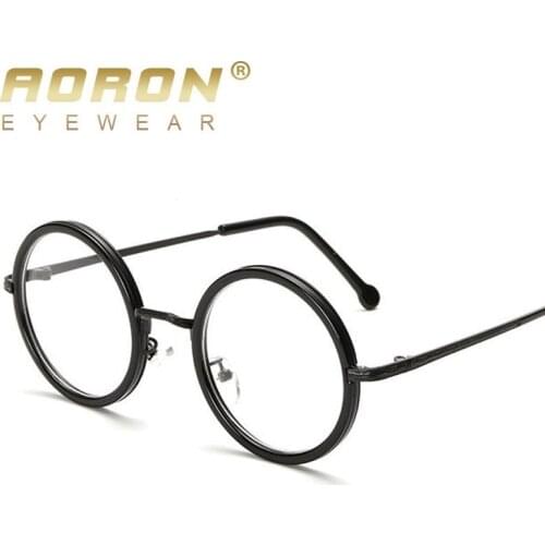 AORON Womens Round Glasses Retro Classic Unisex Teashd Circle Granny Glasses Oculos Accessoriesades Leisure Eyewear