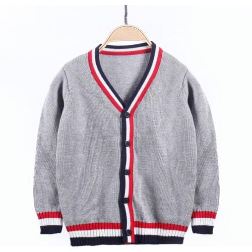 Autumn Children Sweater Teenage Boys Cotton Single Breasted Sweaters Spring Girls Knitted Cardigan for Kids Clothing Pullover