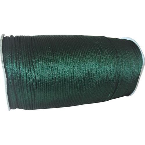 2.5mm Jungle Green Rattail Nylon Cord Jewelry Making Beading Macrame Rope Bracelet Chinese Knot Accessories 250m/roll