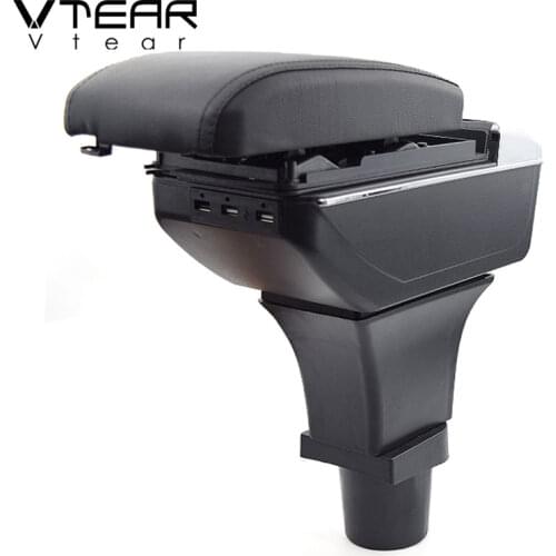 Vtear car armrest interior center console arm rest storage box organizer accessories car-styling decoration For Kia Morning 2017