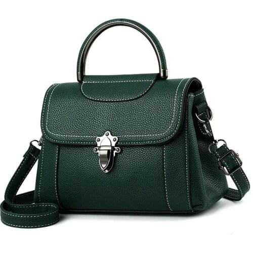 Casual Tote Hand Bags For Lady Summer 2021 Women Solid Red Black Color Work Business Fashion Shoulder Crossbody Bags