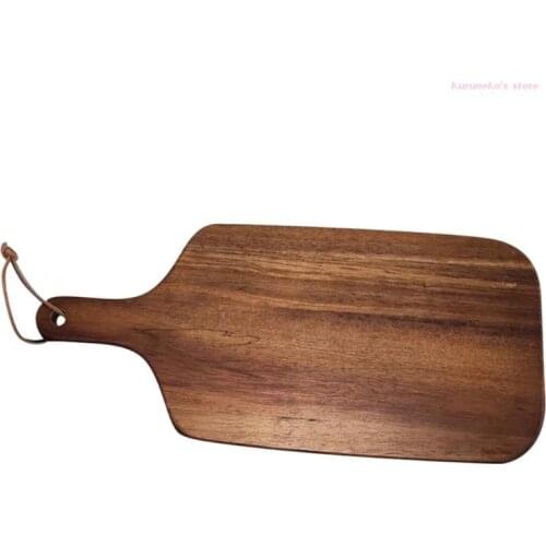 Acacia Wood Cutting Board with Handle Wooden Kitchen Chopping Board for Meat Cheese Bread Vegetables Fruits Food