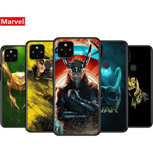 Marvel Avengers Loki For Google Pixel 5 4A 5G 4 XL Soft Shell TPU Silicone Black Cover Phone Case