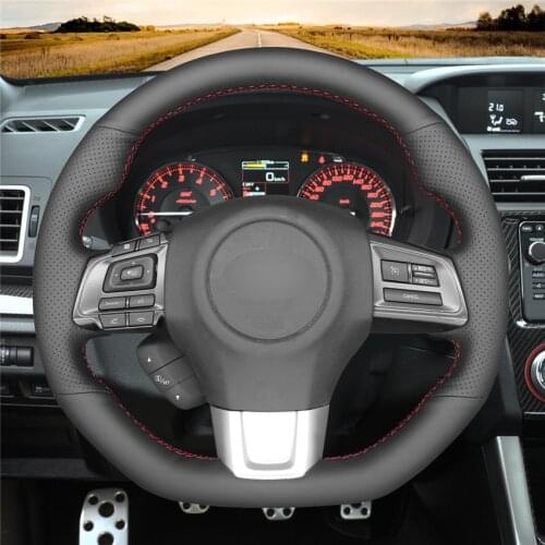 DIY Anti-Slip Wear-Resistant Steering Wheel Cover For Subaru WRX (STI) Levorg 2015- 2019 Car Interior Decoration