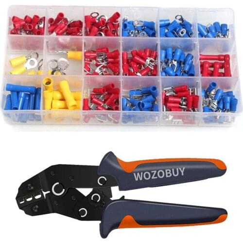 SN-02C Mini Manual Crimping Tool 0.25-2.5mm² Adjustable Crimping Pliers, Used for Insulated Terminal Cable Lug Wire Crimping Kit