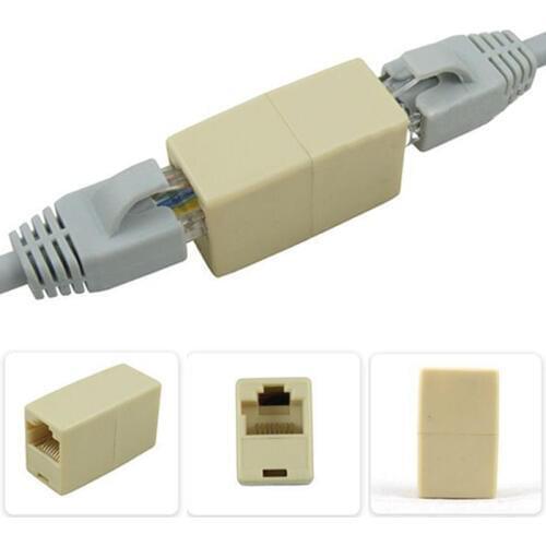 10pcs RJ45 CAT5 Coupler Connector Network LAN Cable Extender Adapter for Ethernet Cable Female to Female