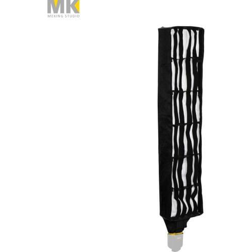 Meking 17*20*90 cm Strip Softbox for Speedlite Portable Flash Accessories w/ Honeycomb Grid Nylon Carrying Pouch Lighting Gear