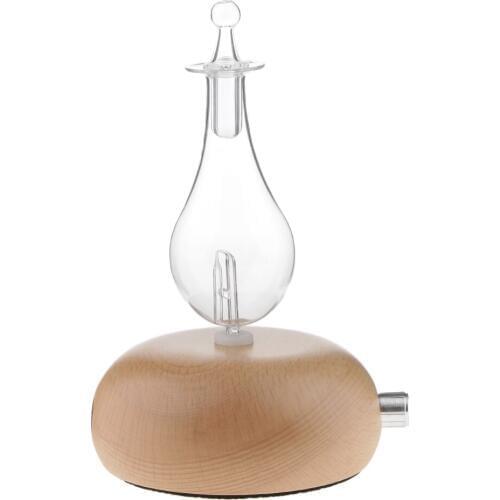 Wood Base Glass Aromatherapy Essential Oil Diffuser EU Plug