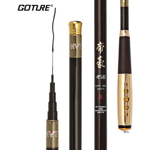 Goture 2 8 Power Carbon Fiber Telescopic Fishing Rod Ultra-light Stream Hand Pole Carp Feeder Fishing Pole Tenkara 3.0-7.2m