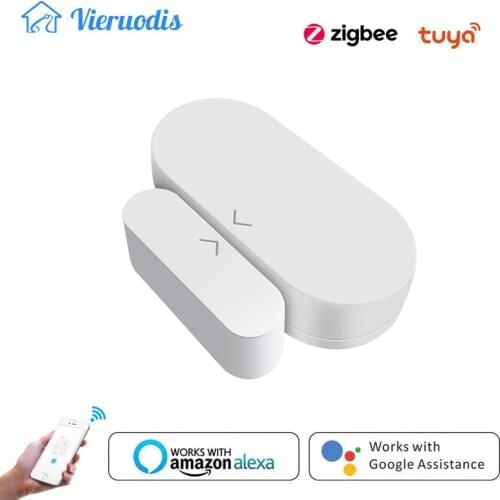 Tuya Smart ZigBee Door Window Sensor Home Security SmartLife Tuya APP Remote Control Alexa Google Home Voice Control