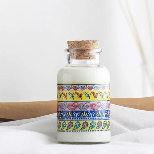 Lava Single Decanter Glass Jug Water Wine Soft Drink Beverage Kitchen Decor Fruit Juice Water Resistance Cap Service