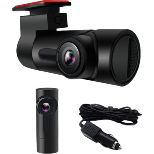 1Pcs Night Vision Car Driving Recorder Parking Camera Rotatable Lens Insert Memory Only(Black)