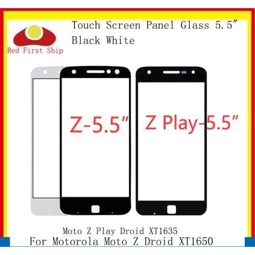 10Pcs/lot Touch Screen For Motorola Moto Z Droid XT1650 / Z Play Droid XT1635 Touch Panel Front Outer LCD Glass Lens For Moto Z