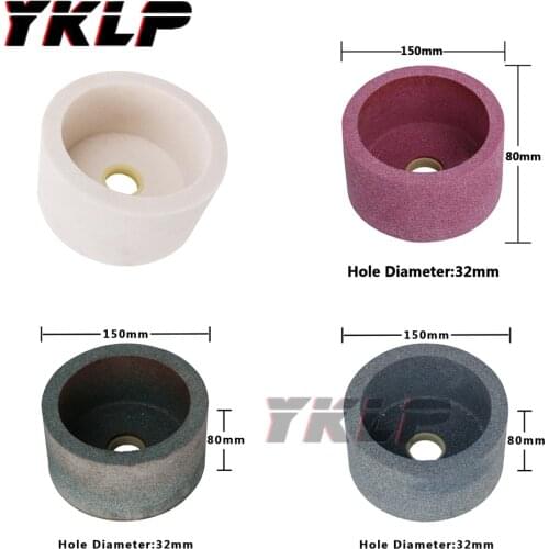 150x80x32mm Ceramic Grinding Wheel Cup Type Ceramic Marble for Polishing and Grinding Metal 46/60/80