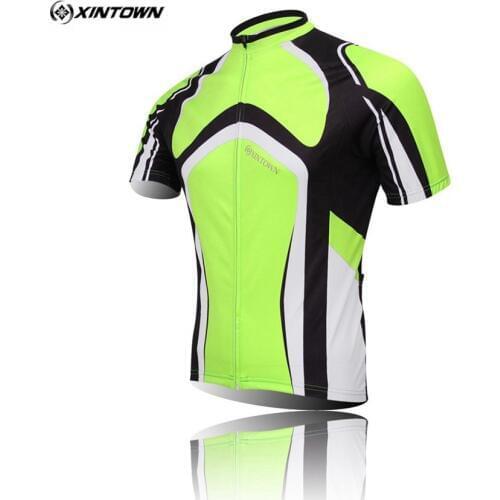 2019 XINTOWN Green Cycling Jersey Men Mtb Summer Short Sleeve Top Bike Shirt Clothing Ropa Ciclismo Outdoor Bicycle Jersey S-4XL