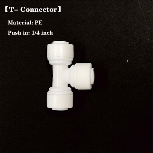 50pcs RO Water System 3Way T shap Quick Coupling Fitting 1/4'' OD Hose BSP Revese Osmosis Connector Quick Pipe Fitting