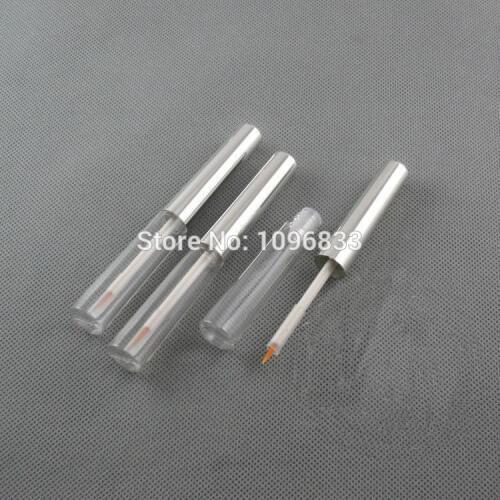 8ML Empty Eyeliner Tube Silver Cap False Eyelashes Glue Packaging Bottle Eyelash Growth Liquid Packing Container, 50pcs/Lot
