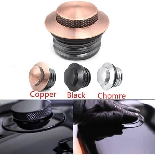 Motorcycle Aluminum Screw-In Flush Mount Fuel Tank Gas Cap For Harley Touring Sportster 883 1200 XL883 XL1200 48 72