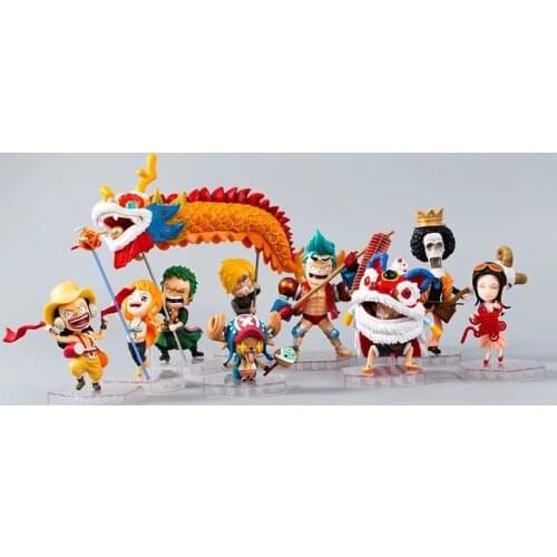 Anime O.n.e.P.i.e.c.e GK Q Version New Year Lion Dance Luffy Sanji Nami Robin FRANKY Chopper Decoration