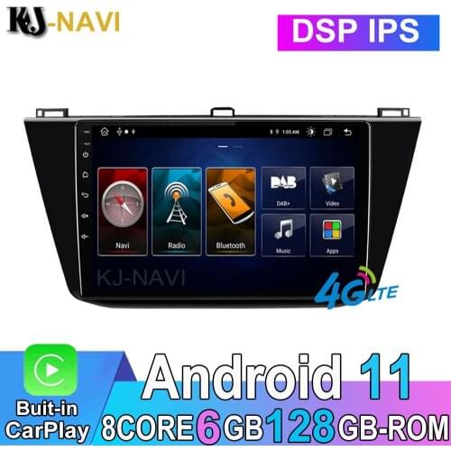 6G+128G IPS Android 11.0 For VW Volkswagen Tiguan 20172018 2019 No DVD Car Radio Player Multimedia Video Navigation GPS 4G Lte