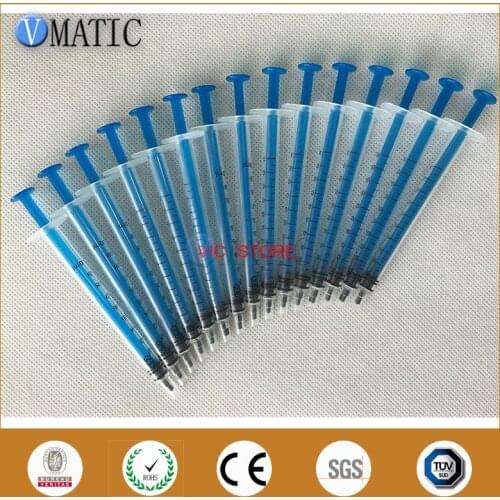 Free Shipping Non Sterilized 20 Pcs Dispensing Plastic Syringes 1Cc 1Ml With Syringe Tip Cap / Stopper