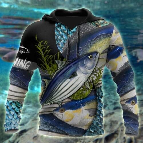 Brand Novelty Hoodie Saltwater Fishing on skin 3D Printed Mens Zip Up Hoodie Harajuku Streetwear Unisex Casual Tracksuits KJ0161