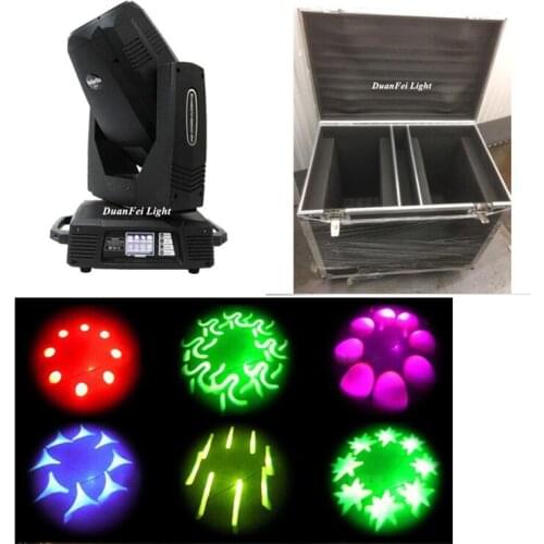 Flightcase) 2pieces stage lighting equipment beam spot wash moving head 350W 17R 3in1 R17 beam 350