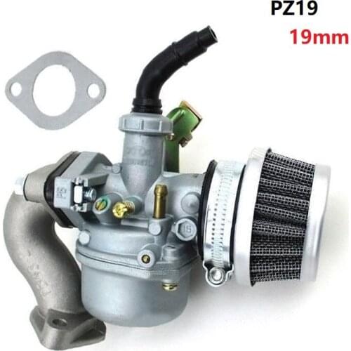 Hot PZ19 19mm Carburetor Carburador Air Filter Intake Pipe 50cc 70cc 90cc 110cc ATV Quad For Taotao For Sunl