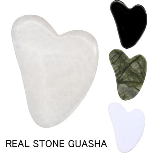 Gua Sha Stone Skin Face Care Massager Beauty Skincare Jade Facial Eyes Slimming Guasha Natural Scraper Lifting Massage Tool