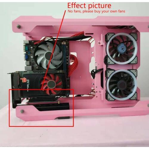 DIY Metal Graphics Card Bracket Riser Fixed Vertical ATX Case PCI-E 16x x16 Internal Brackets Holder Stent Stand