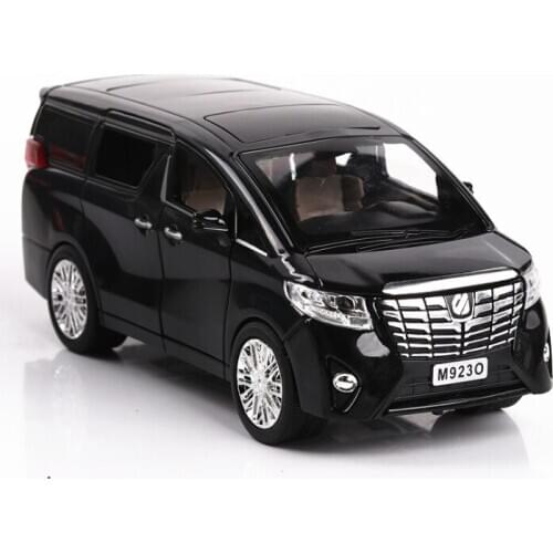1: 24 Simulation Toyota Alphard Nanny Baby Sitter Car Alloy Model MPV Car Model Childrens Birthday Gift Black