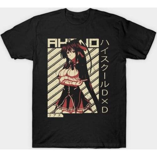 Men T-shirt Akeno Himejima Highschool DxD Wifu Anime Shirt Tshirt Women T Shirt Summer Cotton Tees Hip Hop Harajuku