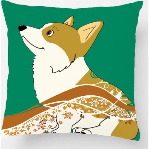 Shiba Inu Throw Pillow Case Cute Doge Decorative Cushion Covers Bedroom Pillowcase Perfect Gift For Sofa Seat