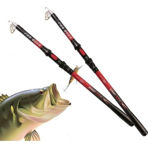 New 2.1 - 3.6m Metal Telescopic Big Pull Carp Lure Fishing Rod Hot Far Throw Deep Sea Fishing Gear Kit Accessories Tackle 2020