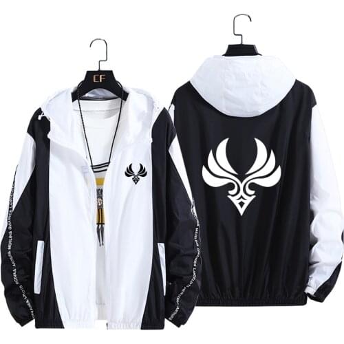 2021 New Game Genshin Impact Summer Gods eye Top Anime Peripheral Cosplay Spring Color Matching Casual Sunscreen Jacket