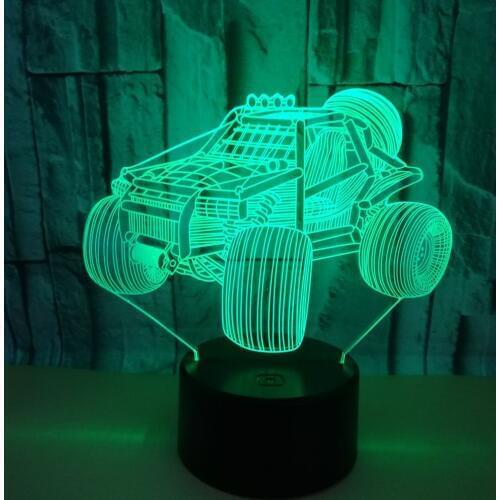 New Racing Car 3d Night Lamp Gift Custom Atmosphere Small Table Lamps Childrens room decoration 3D Desk Lamp