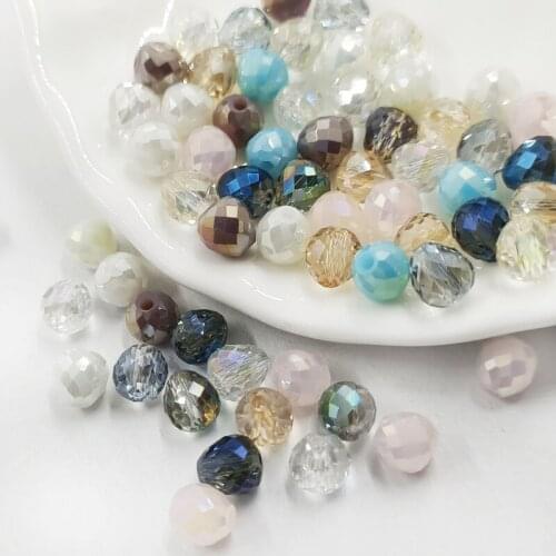 New Arrival 8mm Facet Glass Beads Loose Beads Unique Shape Multi Color Beads Making Jewelry Diy Bracelets Necklace
