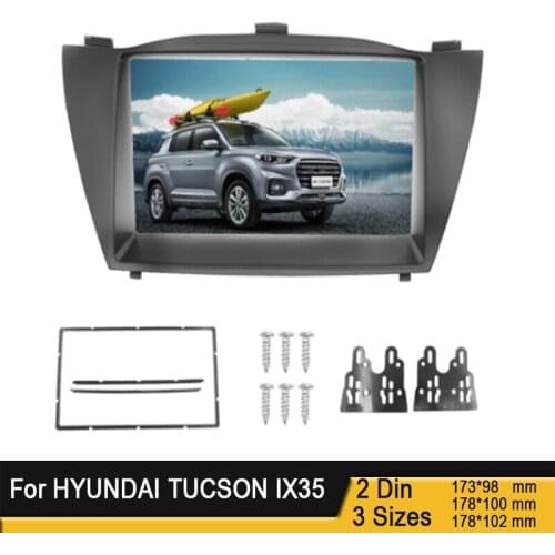 Radio Fascia for HYUNDAI TUCSON IX35 2010 Stereo GPS DVD Player Installation Panel Surround Dash Trim Kit Audio Bezel