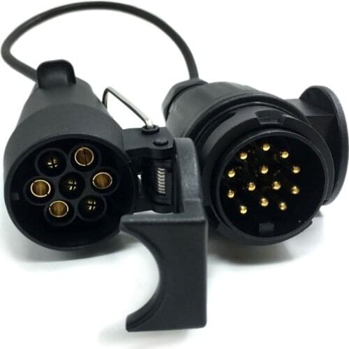 7 Pin To 13 Pin Trailer Adapter Lead Converter With Cable Wiring Connector 12V Plug Socket