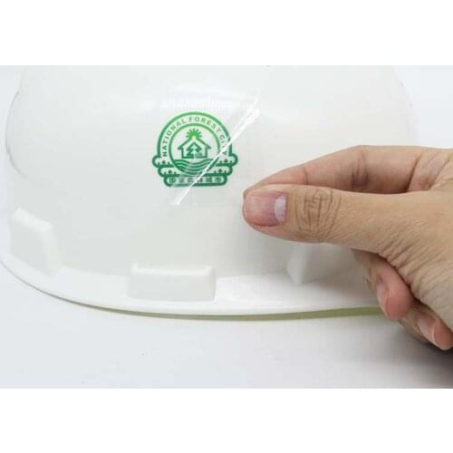 UV Transfer Printing Crystal Label Custom Safety Helmet Waterproof Printing Tear Film Leaving Sticker