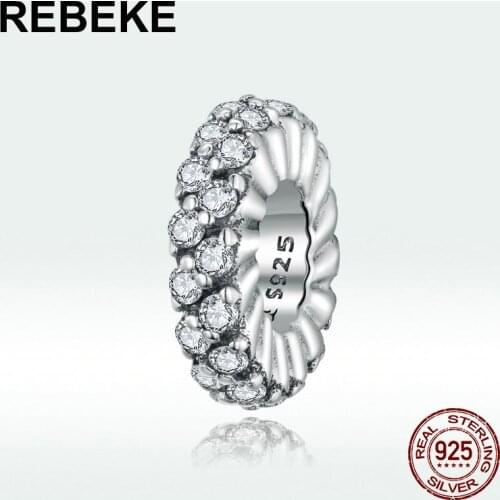 Simple zircon beads Shining Winter charm fit bracelet women jewelry pendant 100% 925 sterling silver accessories jewelry making